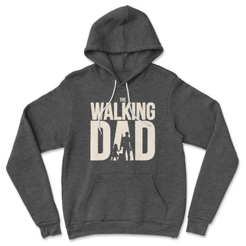 The Walking Dad Hoodie in Dark Grey Heather color
